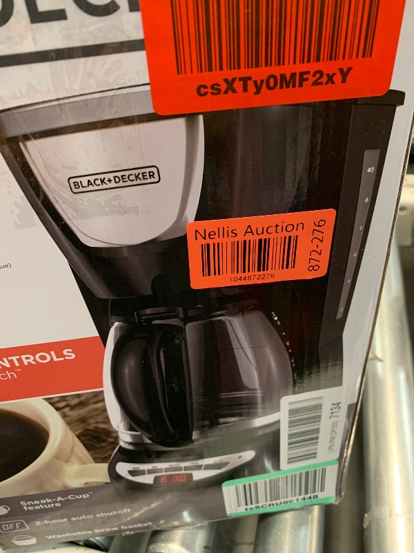 Photo 1 of ***(MISSING FILTER BASKET/ HEAVILY USED)***
BLACK+DECKER 12-Cup Programmable Coffee Maker, DCM100B, Duralife Carafe, Easy-View Water Window, Removable Filter Basket