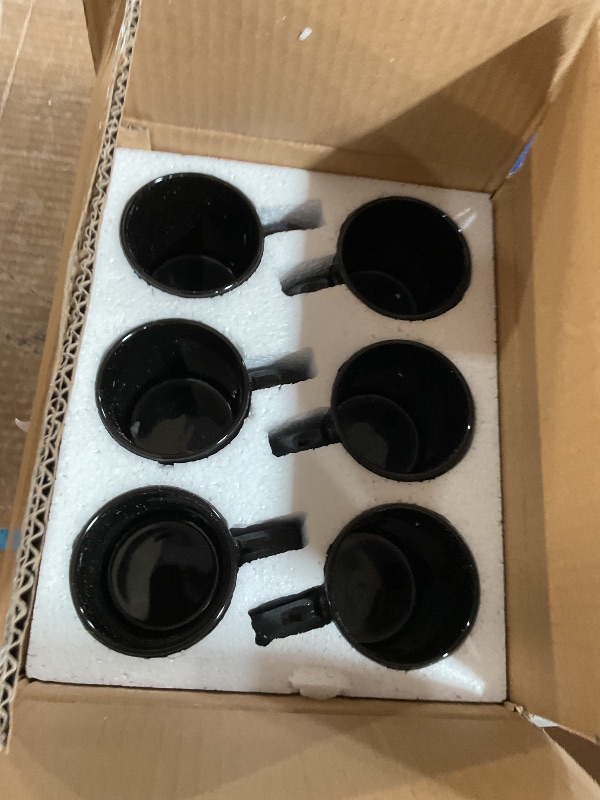 Photo 1 of Bycnzb 12oz coffee mug set of 6 Coffee Mugs for Coffee, Tea, Cocoa, Milk?black?