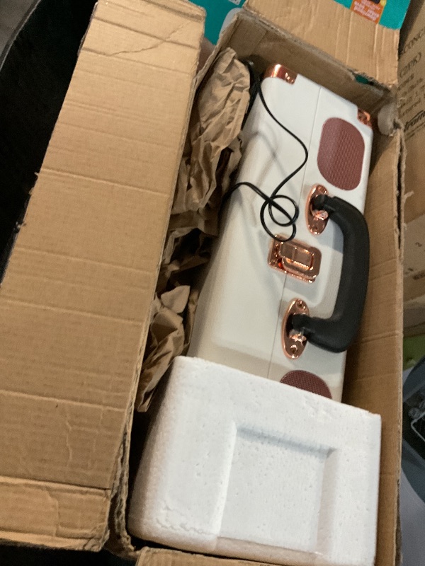 Photo 1 of (sold for parts only) Turntable Vinyl Record Player 3-Speed Suitcase Portable Belt-Driven Record Player with Built-in Speakers 