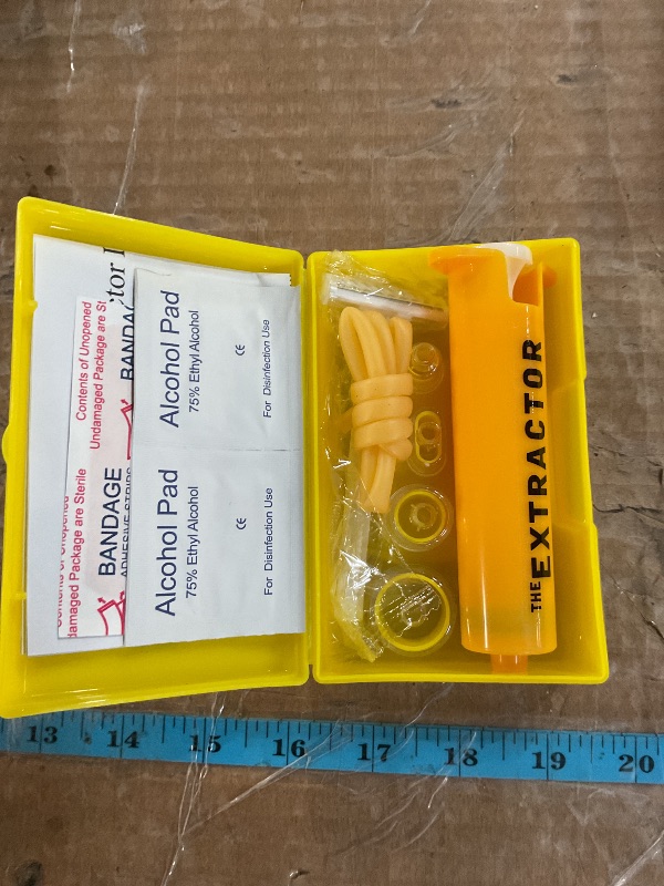 Photo 1 of Finever Insect Bug Bee Sting Snake Bite Venom Extractor Suction Kit Tool Pump First Aid Safety Fast Emergency for Hiking Backpacking Camping Yellow Color