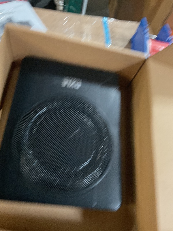 Photo 1 of Pyle 8-Inch Low-Profile Amplified Subwoofer System - 600 Watt Compact Enclosed Active Underseat Car Audio Subwoofer with Built in Amp, Powered Car Subwoofer w/ Low & High Level Inputs, Black - PLBX8A