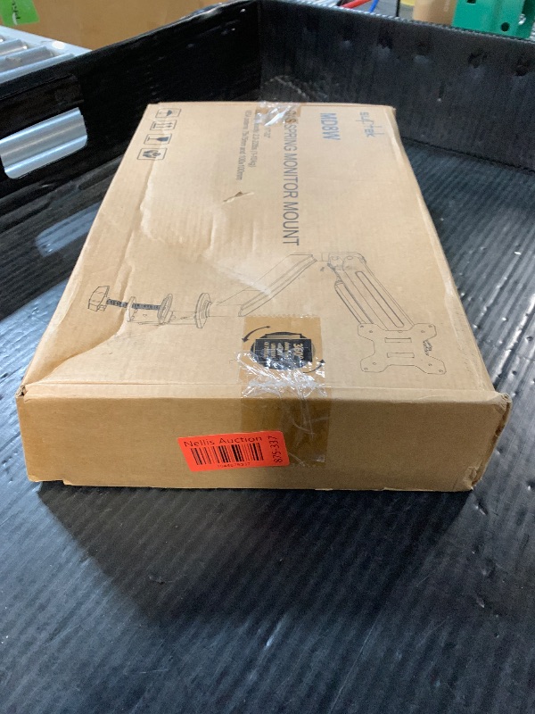 Photo 1 of Suptek Monitor Mount Gas Spring Single Monitor Arm Desk Mount Stand Fully Adjustable Fits 17 20 22 23 24 26 27 32 inch Monitors (White)