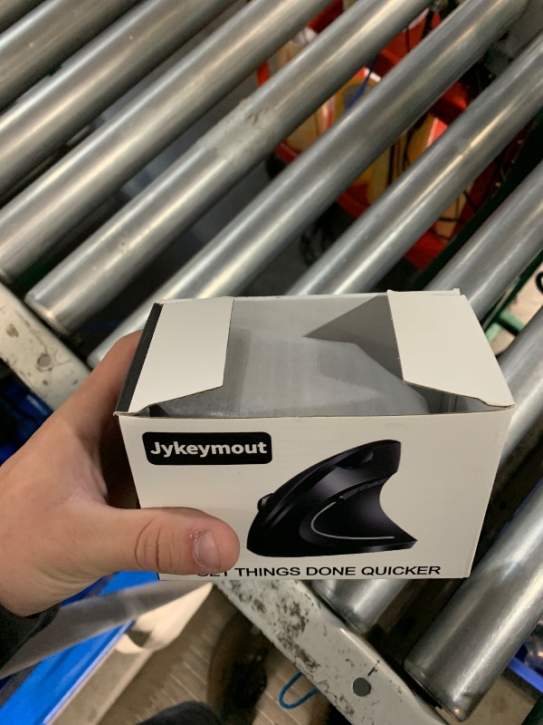 Photo 1 of JYKEYMOUT Bluetooth and 2.4G (2-in-1) Rechargeable Wireless Mouse, Ergonomic Vertical Design, 1000/1200/1600 DPI, 6 Silent Buttons, for Laptop, Computer, PC, MacBook, Chromebook-Black
