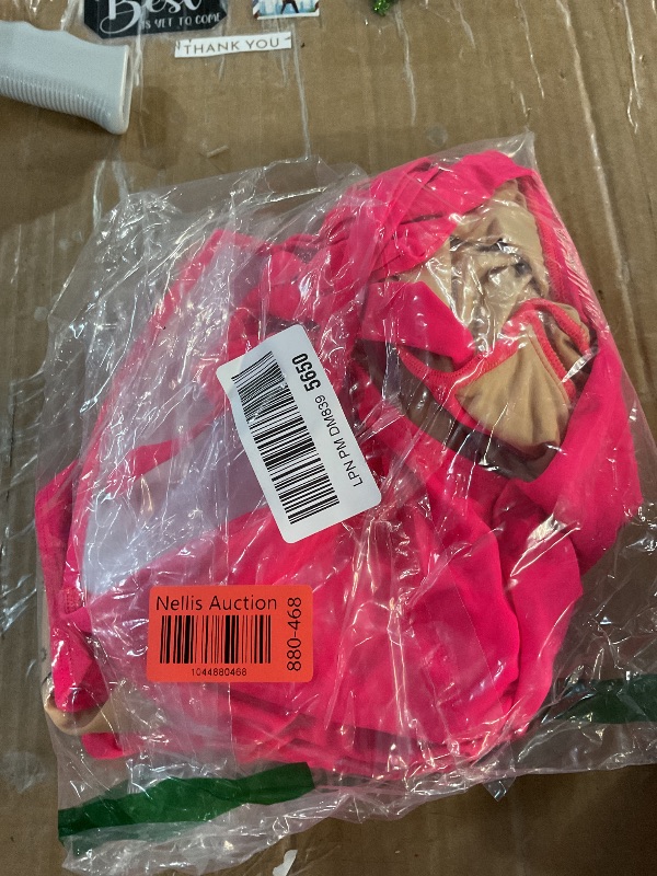 Photo 1 of (LARGE) (BAGGED) Eomenie Women's Push Up Wrap Front Swimsuit One Piece Tummy Control Bathing Suits Bandeau Support Slimming Swimwear Watermelon Red