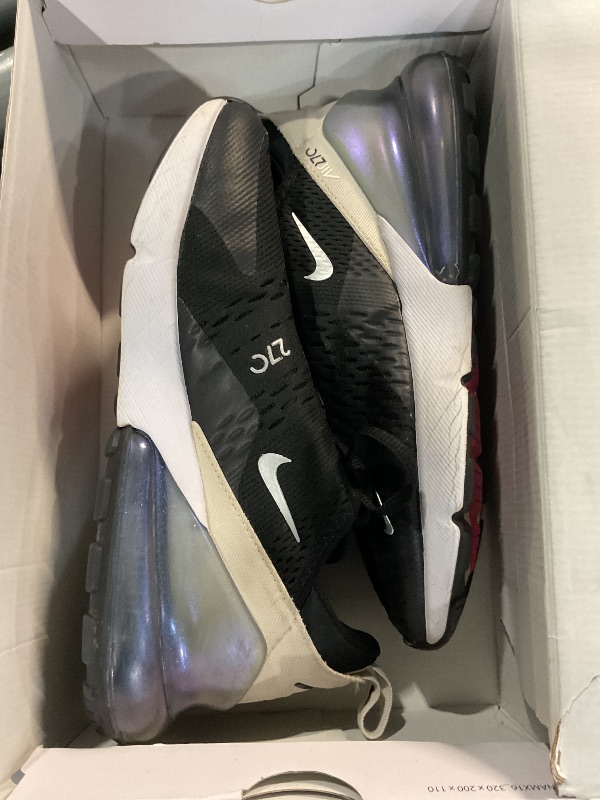 Photo 1 of (See all images) Nike Women's Air Max 270 Black/Metallic Silver-Phantom (DZ7736 002) - 8.5