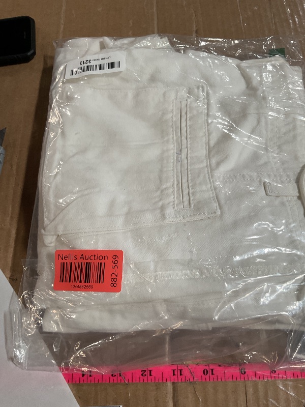 Photo 1 of (SMALL/MEDIUM) (BAGGED) (DAMAGED) GREAIDEA Cargo Pants for Women Low Rise Drawstring Waist 7 Pockets Hiking Work Wide Leg Pants with Zipper Button Closure