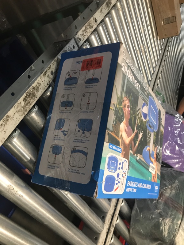 Photo 1 of YIFUHH Pool Basketball Hoop, Poolside Basketball Hoop for Swimming Pool, Pool Accessories for Inground Pools, Adjustable Height Indoor Outdoor Play, Pool Toys Game for Infants and Children