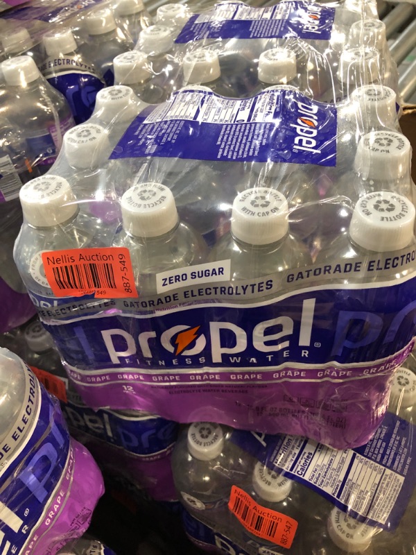 Photo 1 of  ***EXP: 5/19/25 NON-REFUNDABLE*** (2 PACK) Propel Zero Sugar Electrolyte Water Grape 16.9 Fl Oz 12 Count Bottles 