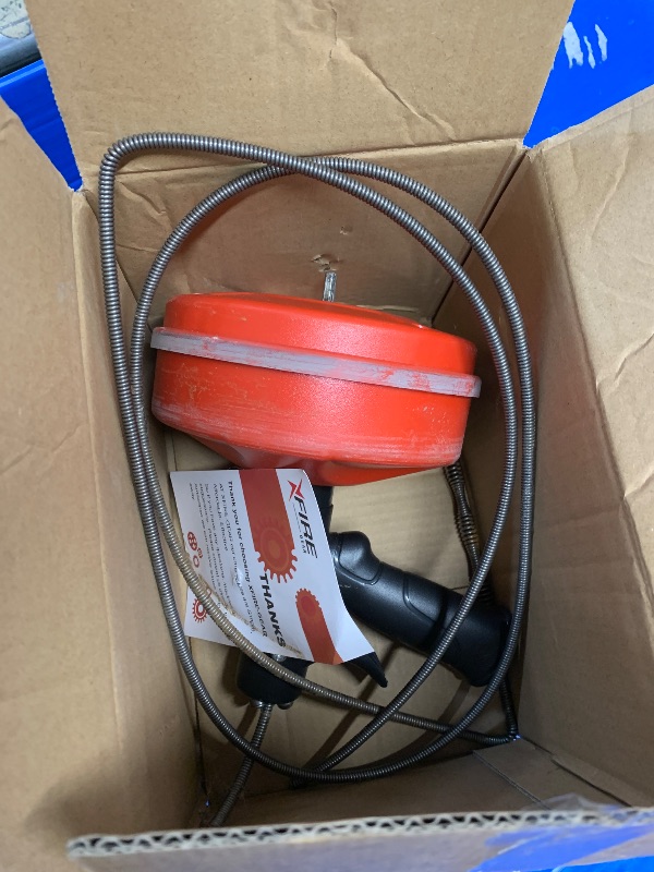 Photo 1 of 35 FT Drain Snake 2.0 with Double Mode, 10-In-1 Drain Auger for Sink and Drain Unblocking, Plumbing Snake for Real DYIs (Frosted Red)