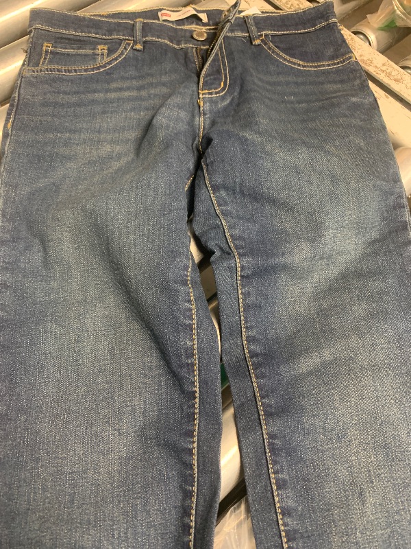 Photo 1 of (belt loop damaged)(see images) Levi's Big Girls' 710 Super Skinny Fit Classic Jeans, Blue Asphalt, 14