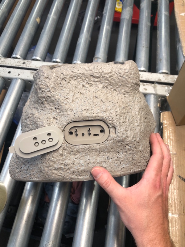 Photo 1 of (MISSING POWER CORD) Victrola Rock Speaker Connect, Stone, Wireless Outdoor with Bluetooth 5.3, 22-Hour Battery Life, with Solar Charging, Link Up to 20 Rock Speakers, IP65 Water & Dust Resistant Speaker