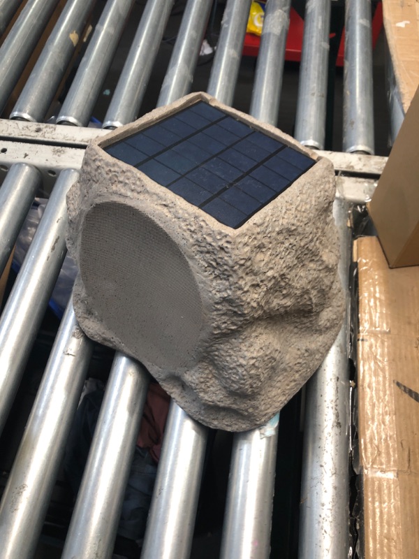 Photo 1 of (MISSING POWER CORD) Victrola Rock Speaker Connect, Stone, Wireless Outdoor with Bluetooth 5.3, 22-Hour Battery Life, with Solar Charging, Link Up to 20 Rock Speakers, IP65 Water & Dust Resistant Speaker