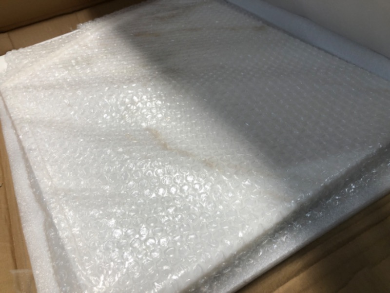 Photo 1 of (MINOR DAMAGE TO EDGES) Lovdeco Luxury White Marble Pastry Board, Pastry Board For Kitchen, Large Calacatta Gold Marble Slab Gift With Non-Slip Feets, 16x20 Inch, 1 Piece