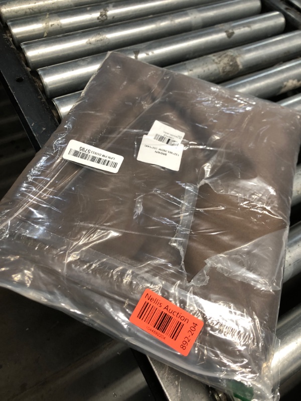 Photo 1 of 1 PANEL ONLY** Hascemon Extra Long Blackout Curtains, Custom Made, Room Darkening Grommet High Ceiling Window Drapes, 2 Story Curtains for Living Room and Loft(1 Panel, Brown, 52"x144")