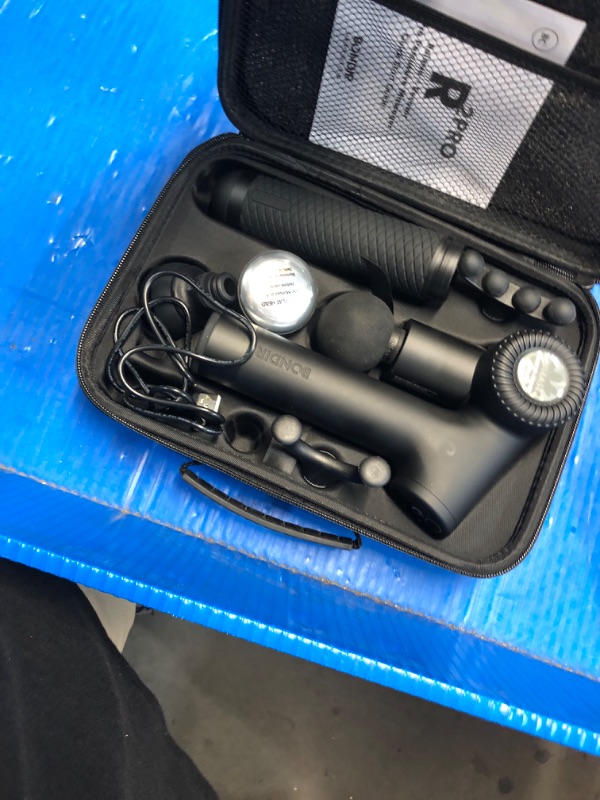 Photo 1 of (no power cord)type c** BONDIR R2 PRO+ Massage Gun - Articulating Deep Tissue Back Massager with Extension Handle and 6X Heads Including Heated Attachment