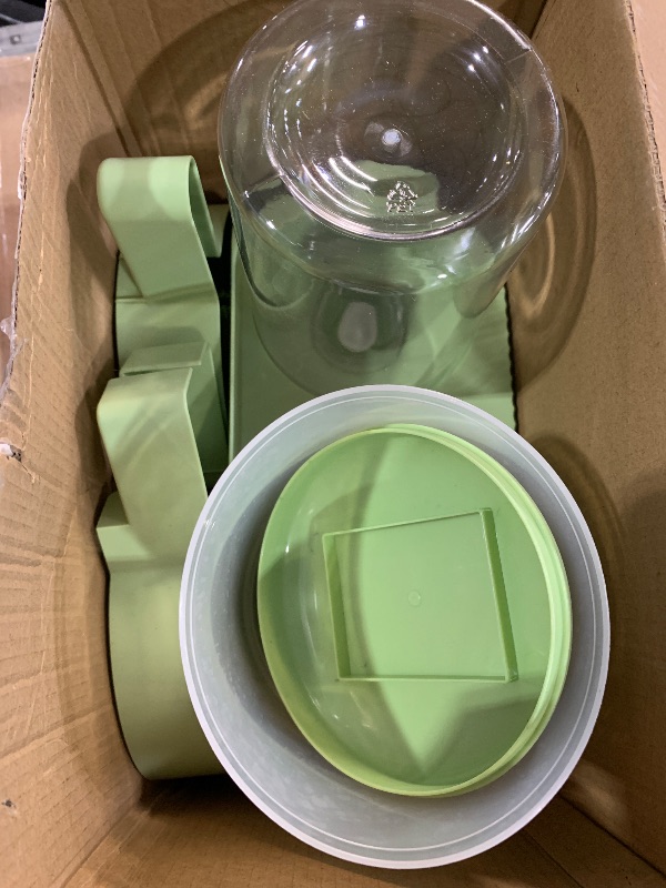 Photo 1 of (used) kathson Hanging Automatic Pet Food Water Dispenser,Cat Food and Water Dispenser Set Rabbit Water Dispenser