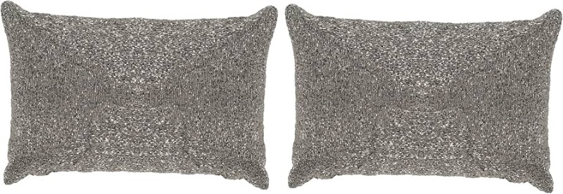 Photo 1 of  Pillow Collection 12 by 18-Inch, Glitter Sparkling Silver Throw Pillow