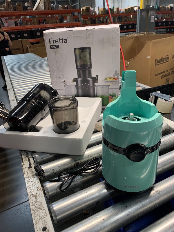 Photo 1 of  Parts Only Cold Press Juicer Machines,Fretta Slow Masticating Juicer Machines with 4.25" Large Feed Chute,Fit Whole Fruits & Vegetables Easy Clean Self Feeding,High Juice Yield,BPA Free (Blue)