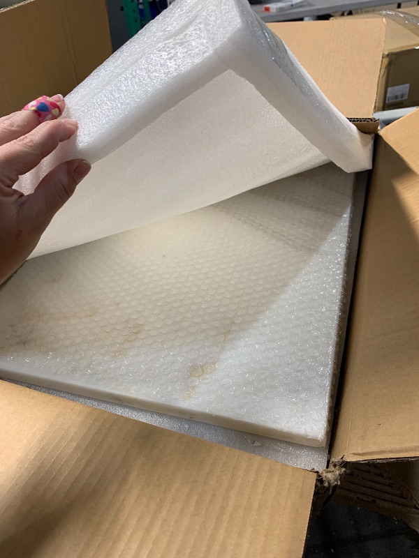 Photo 1 of ***(MAJOR DAMAGE/ SEE NOTES)***
Soulscrafts Natural Marble Cutting Board for Kitchen, 20x16 inch White Marble Pastry Board, Stone Serving Slab Large Hand Crafted for Cheese, Dough, Dessert, Chocolate
