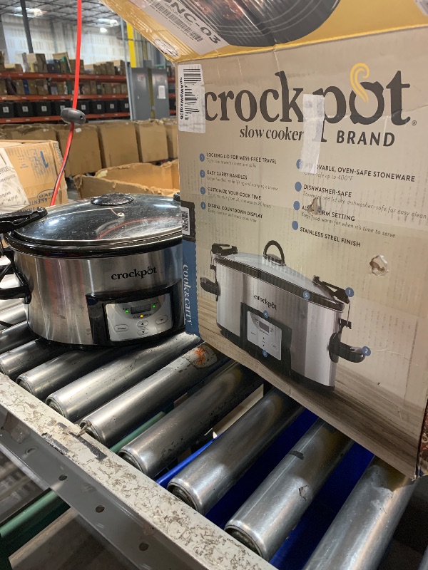 Photo 1 of Crock-Pot 6-Quarts Programmable Lockable Large Slow Cooker ( Stainless steel )