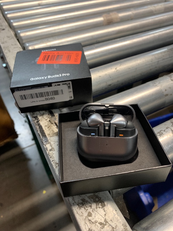 Photo 1 of **SOME SMALL SCRATCHES** SAMSUNG Galaxy Buds 3 Pro AI True Wireless Bluetooth Earbuds, Noise Cancelling, Sound Optimization, Redesigned Comfort Fit, Silver [US Version, Amazon Exclusive, 2Yr Warranty]