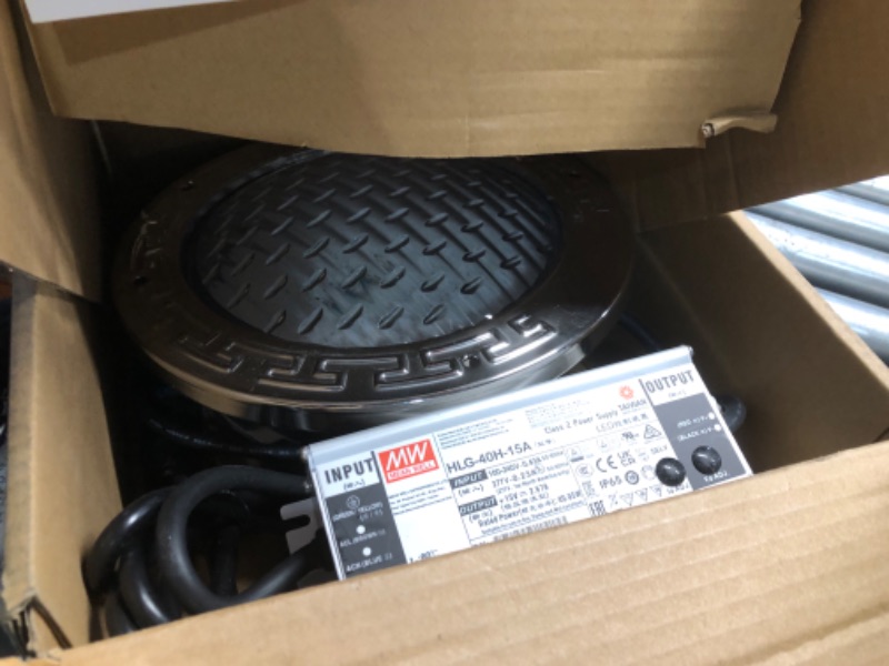 Photo 1 of HQUA PN01DC 120V AC Remote Control LED RGBW Color Change Inground Pool Light, 10 Inch 50W with 100 Feet Cord, UL Listed Transformer Included, Fit for 10" Large Wet Niches.