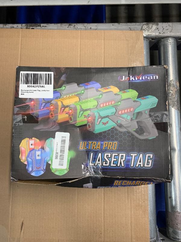Photo 1 of Rechargeable Laser Tag Set with Vests, Upgrade Laser Tag Guns Set of 4 with Mist Spray Effect & LED Digital, Multi Player Laser Tag Set for Kids Toy for Teen Boys & Girls, Ages 8+