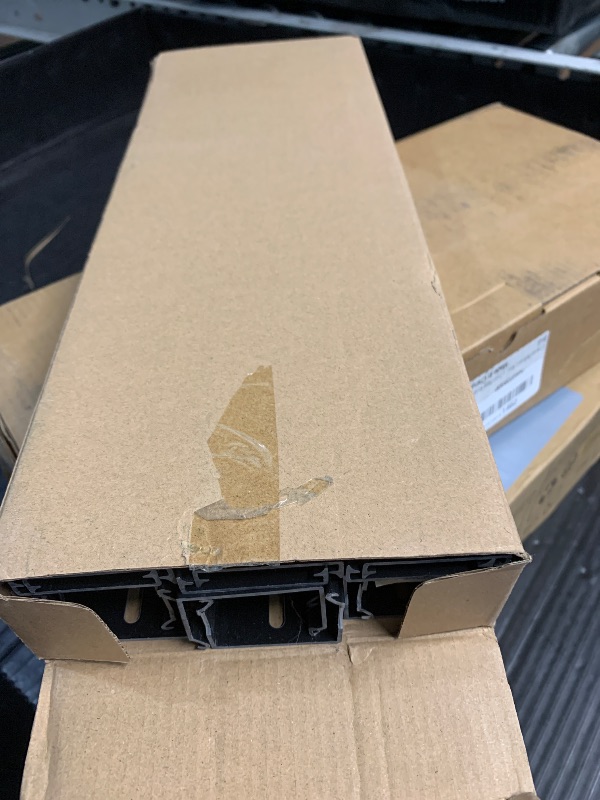 Photo 1 of 94.5in(6X L15.7in) Professional Server Rack Cable Management Raceway, H1.4 x W1.6in Cable Raceway Kit, Electrically Safe PVC Open Slot Wire Raceway for Under Desk/Computer/Network Cords, Black