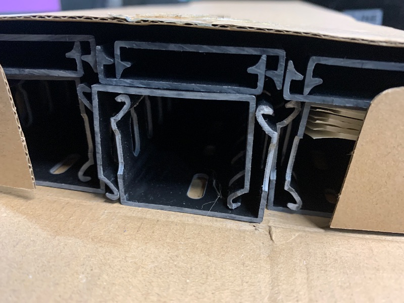 Photo 1 of 94.5in(6X L15.7in) Professional Server Rack Cable Management Raceway, H1.4 x W1.6in Cable Raceway Kit, Electrically Safe PVC Open Slot Wire Raceway for Under Desk/Computer/Network Cords, Black