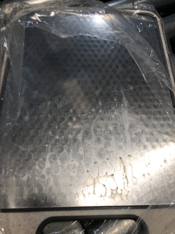 Photo 1 of (used)(damaged) LOZOVIN Double Sided 304 Stainless Steel & Wheat Straw Cutting Board, 14.4"*9.8" Non Toxic Chopping Board