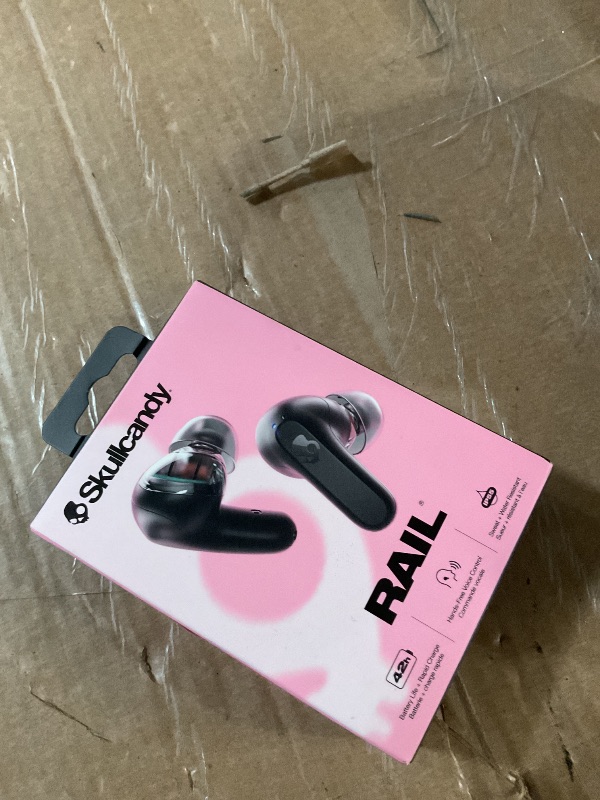 Photo 1 of Skullcandy Rail In-Ear Wireless Earbuds, 42 Hr Battery, Skull-iQ, Alexa Enabled, Microphone, Works with iPhone Android and Bluetooth Devices - Black*FACTORY SEALED*
