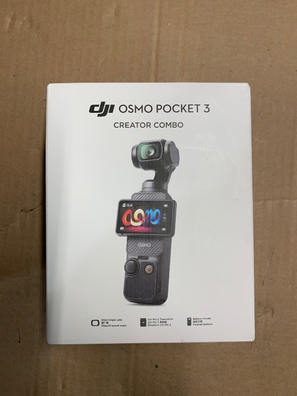 Photo 1 of DJI Osmo Pocket 3 Creator Combo, Vlogging Camera with 1'' CMOS, 4K/120fps Video, 3-Axis Stabilization, Face/Object Tracking, Fast Focusing, Mic Included for Clear Sound, Digital Camera for Photography