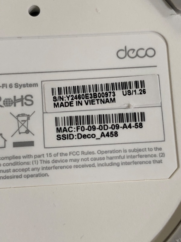 Photo 1 of (see all images) TP-Link Deco AX3000 WiFi 6 Mesh System(Deco X55) - Covers up to 6500 Sq.Ft. 3 Gigabit ports per unit, supports Ethernet Backhaul (3-pack)