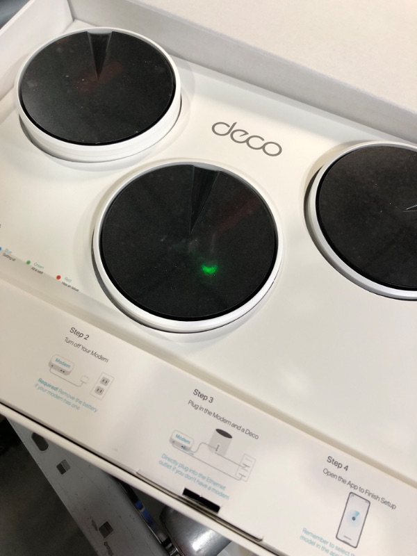 Photo 1 of (see all images) TP-Link Deco AX3000 WiFi 6 Mesh System(Deco X55) - Covers up to 6500 Sq.Ft. 3 Gigabit ports per unit, supports Ethernet Backhaul (3-pack)