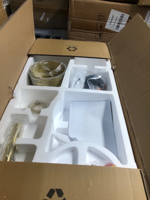 Photo 1 of WINGBO 64 Inch DC Ceiling Fan Without Lights, 5 Reversible Carved Solid Wood Blades, 6-Speed Noiseless DC Motor, Ceiling Fan No Light with Remote, Brass Finish with Black Blades, ETL Listed