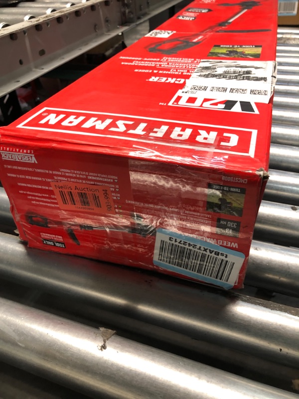 Photo 1 of **MISSING BATTERY**
CRAFTSMAN V20 WEEDWACKER Cordless String Trimmer Edger with Automatic Feed, 13 inch, Bare Tool Only (CMCST900B)