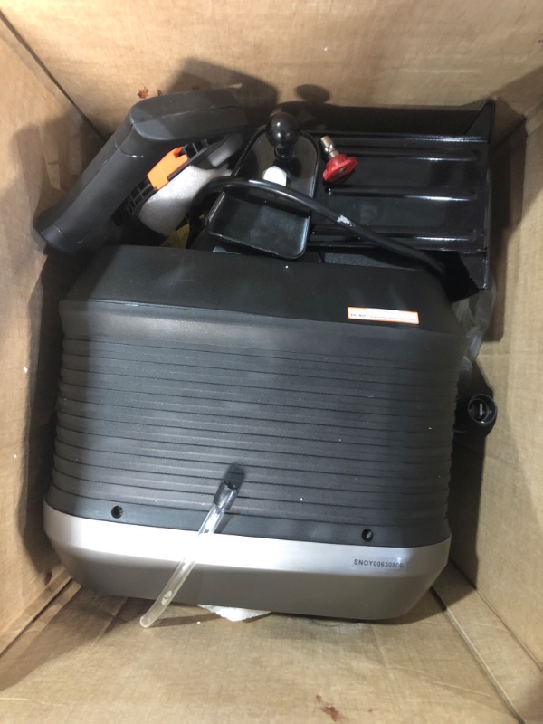 Photo 1 of (PARTS) (NOT FUNCTIONAL) (MISSING ACCESSORIES) Giraffe Tools Grandfalls Pressure Washer G20B Pro, 2500 PSI 2.2 GPM, Wall Mounted Power Washer with 65FT Hose Reel, Black Pressure Hoses, 4 Nozzles for Floor/Cars/Fences/Patios, Dark Silver