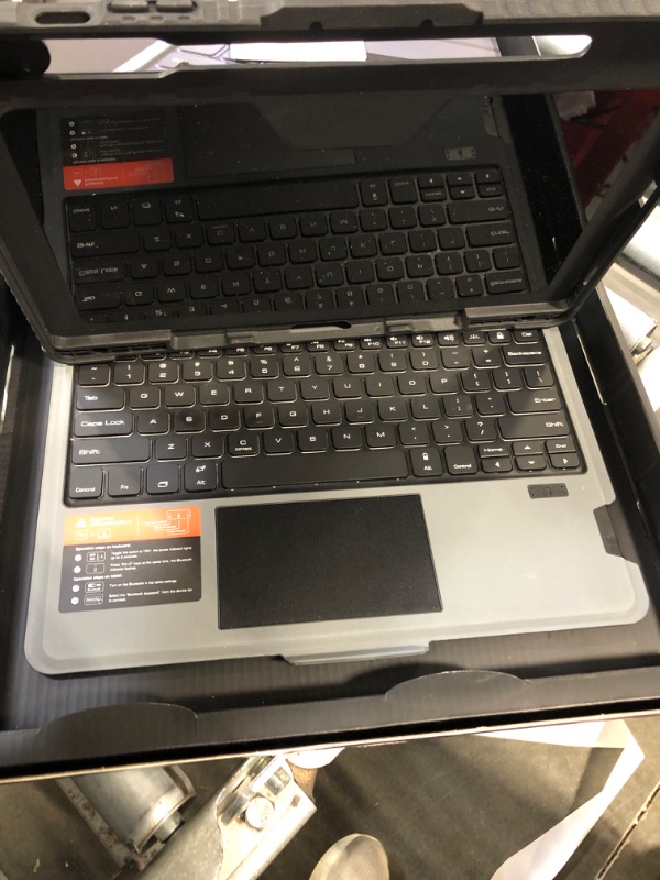 Photo 1 of Nillkin for Samsung Galaxy Tab S10 Plus/S9 Plus 12.4" Case with Detachable Keyboard, 7-Color Backlit, Trackpad, S Pen Holder, Rugged Keyboard Case with Camera Cover for Samsung Tablet S9+/S10+ 5G