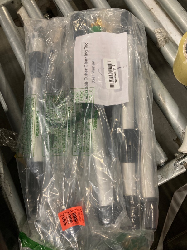 Photo 1 of Buyplus Gutter Cleaner Tools from The Ground, Rain Gutter Cleaner Hose Attachment with Extension Poles Up to 8FT, Bendable Gutter Wand | 5 Spray Patterns, Perfect for Garden Hose