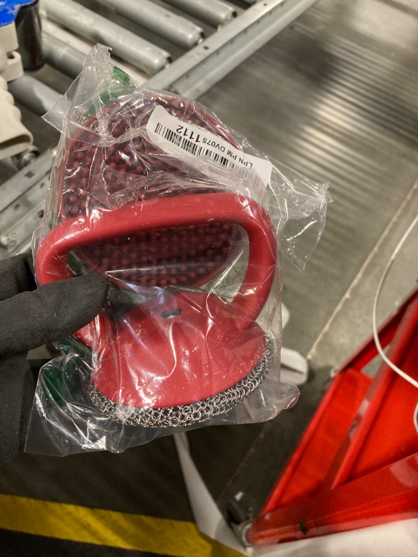 Photo 1 of Cast Iron Cleaner Brush with Handle, Soldered Fine Chainmail Scrub Brush+Tray - Small Ring Chain Link Pan Pot Scrub Metal Brush to Clean Iron Skillet Steel Wool Scrubber Stainless Steel Cleaner Sponge