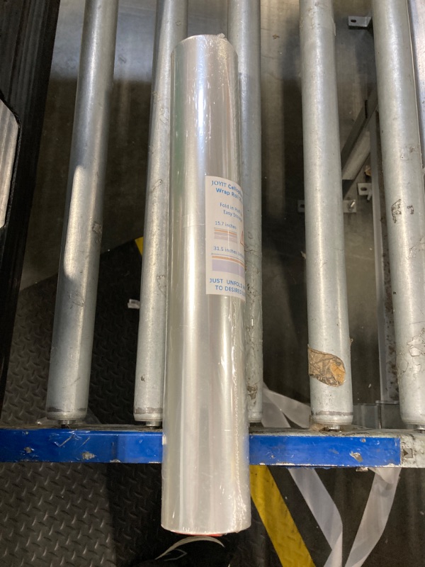 Photo 1 of 100 ft Clear Cellophane Wrap Roll (31.5 in x 100 ft) - 3 Mil Thicken Cellophane Roll, Clear Cellophane Bags Large, Clear Wrapping Paper for Flower Gift Baskets Wrap (31.5" fold into 16")