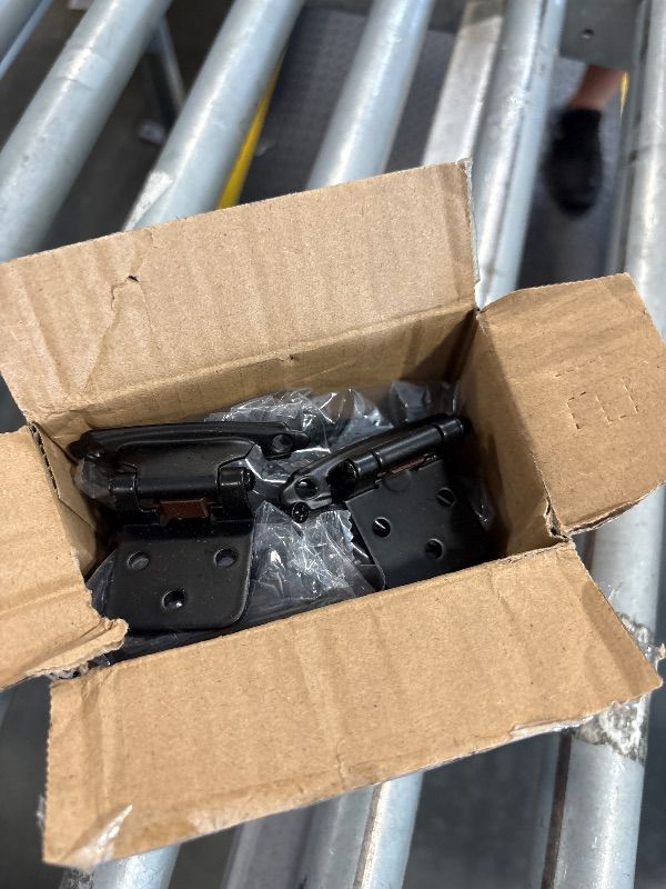 Photo 1 of 12 PCS Black Cabinet Door Hinges, 1/2" Overlay Kitchen Self Closing Hinges Hardware Replacement (6 Pairs)     