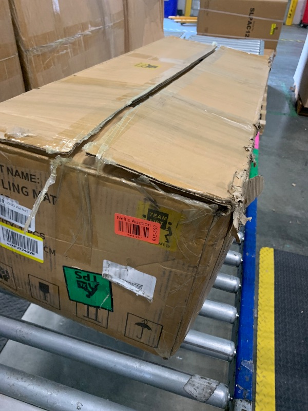 Photo 1 of GYMMALL Wrestling Mat Inflatable 10'x10', Foldable 4" Thick for Home Outdoor Indoor, Waterproof PVC Mat for Jiu Jitsu, Gymnastics, Water Yoga, PE Training, BJJ, MMA, Martial Art, Grappling, Judo, Boxing