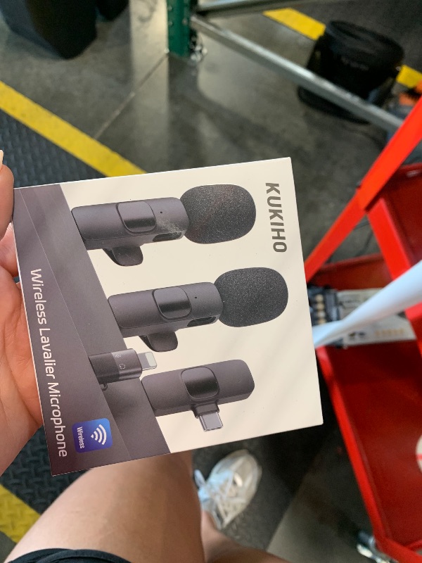 Photo 1 of 2 Pack Wireless Lavalier Microphone for iPhone iPad and Android Phone, Lapel Mic Plug and Play Wireless Mic Noise Reduction Mini Microphone for Video Recording Interview Podcast Vlog YouTube Tiktok