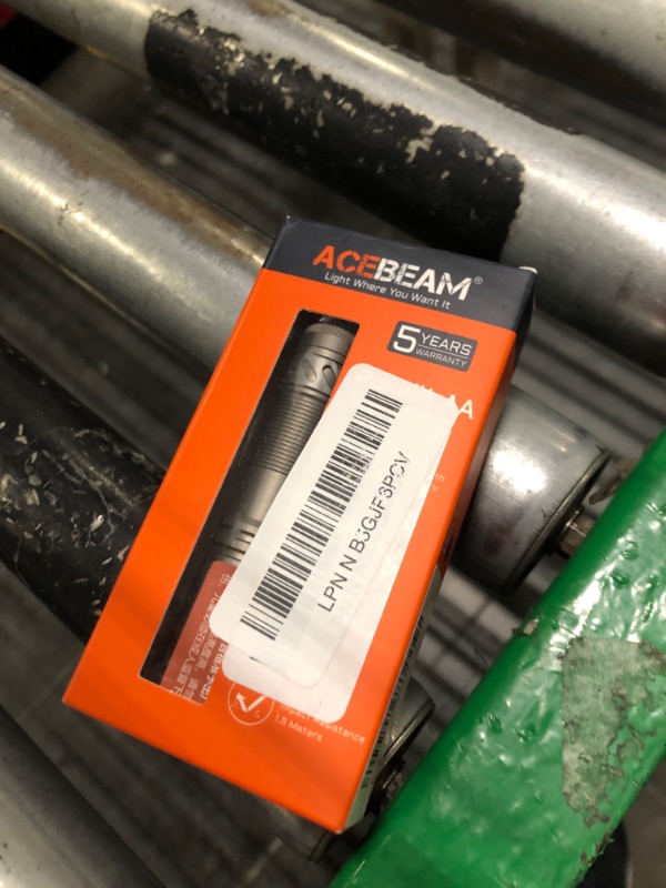 Photo 1 of  *** USED *** ACEBEAM Pokelit AA Rechargeable Mini Flashlight with Clip, 1000 High Lumens Pocket EDC Flashlight, Super Bright Small Flashlight, Led Flashlight for Camping,Hiking,Everyday Use, Titanium Alloy Natural.