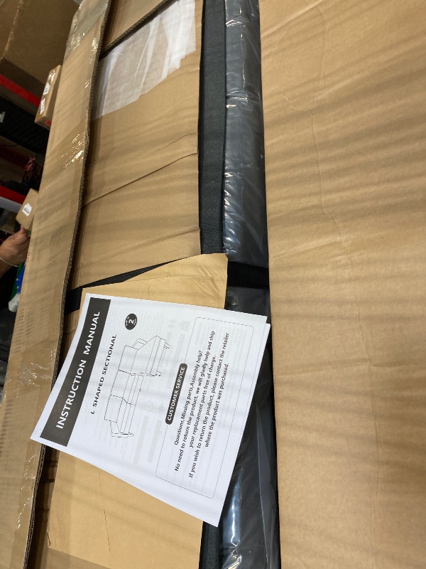 Photo 1 of *****PARTIAL SET*********HONBAY Convertible Sectional Sofa, L Shaped Couch with Reversible Chaise for Small Space, Dark Grey ****PARTIAL SET****