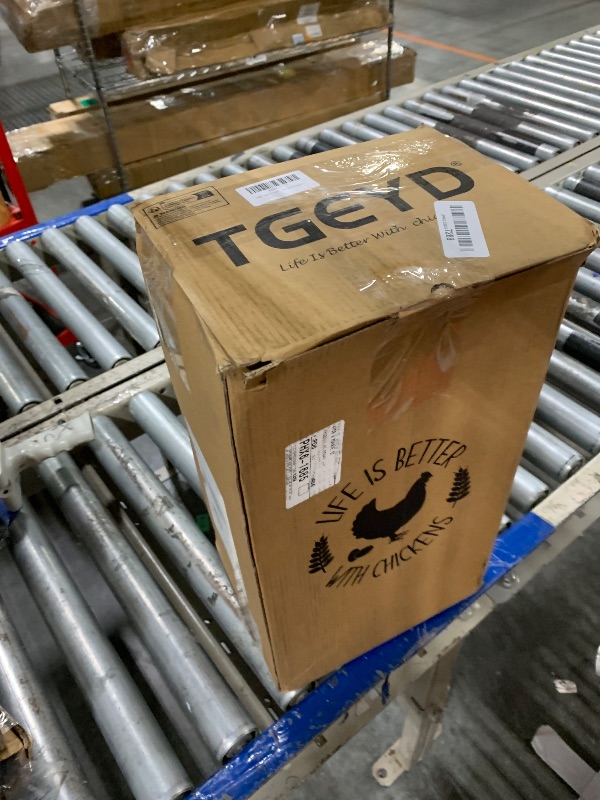 Photo 1 of ?Tgeyd Chicken Feeder and Chicken Waterer Set (3 Gallon/26 Pounds) - Hanging Automatic Chicken Feeder No Waste - Chicken Coop Accessories - Poultry Waterer