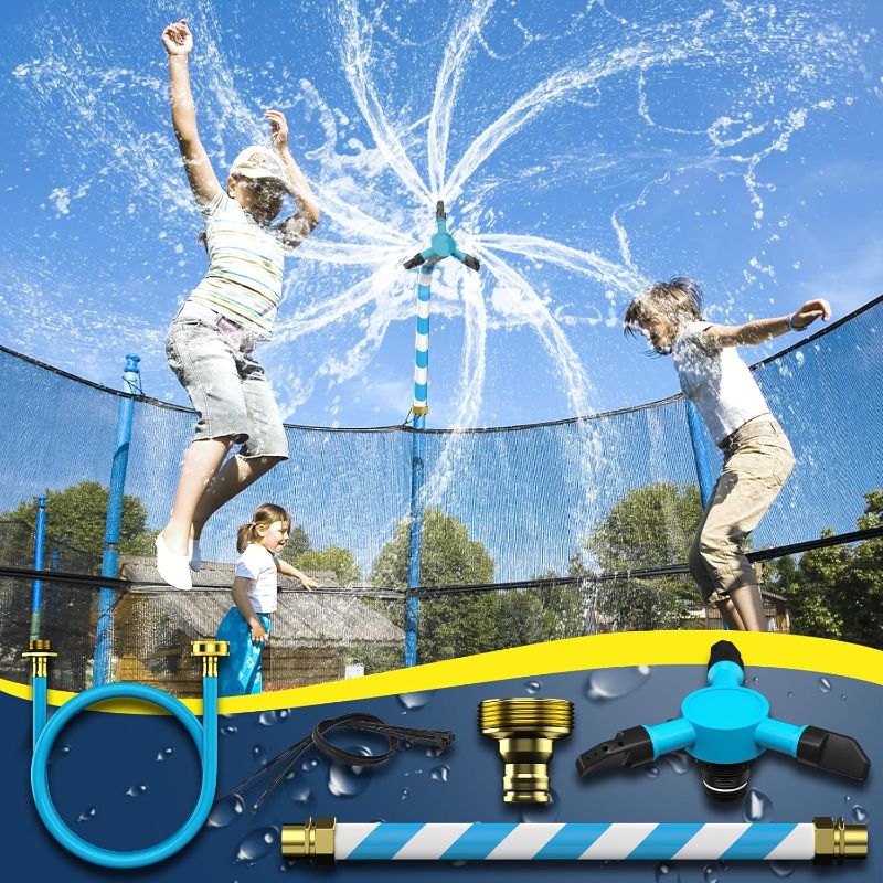 Photo 1 of 
Universal Trampoline Sprinkler, Net Friendly Trampoline Accessories, 360 Rotating Water Sprinkler of Trampolines, Outdoor Backyard Water Park Fun Summer...