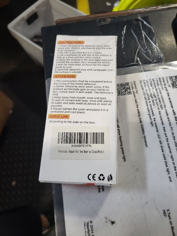 Photo 1 of **DYES ARE MISSING**
Porcelain Repair Kit, Fiberglass Tub and Tile Repair Kit High-Gloss White to Fix Cracks Chips and Dents, Quick Repair Bathtub, Ceramic, Toilet, Tray, Resin, Marble Shower Sink, Acrylic Quartz