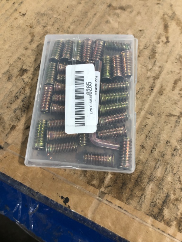 Photo 1 of 1/4"-20 Threaded Inserts for Wood Nutsert Furniture Screw-in Nut 25mm Length Hex Drive, 30 PCS